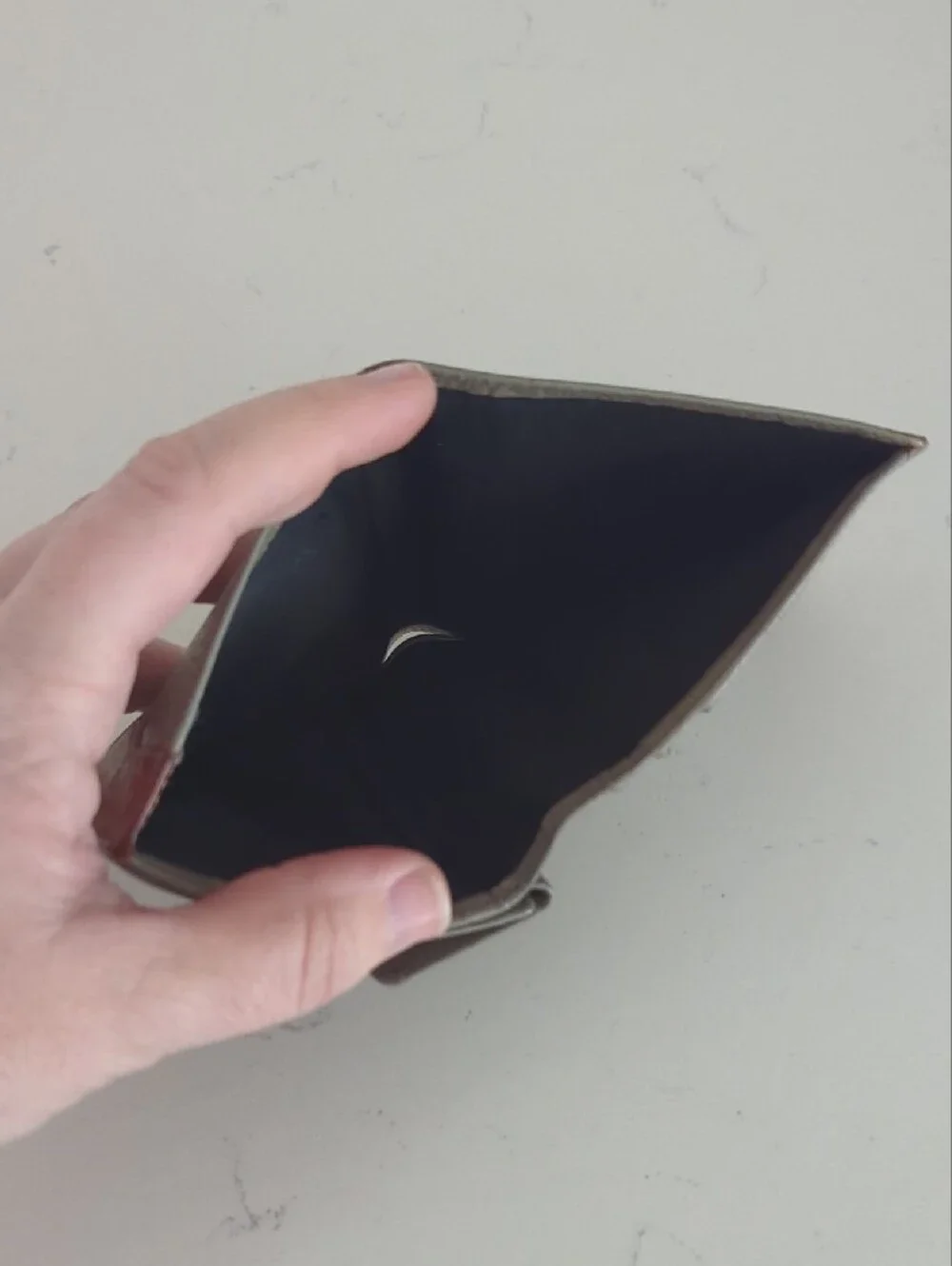 Dior Gray Leather Folded Card Wallet